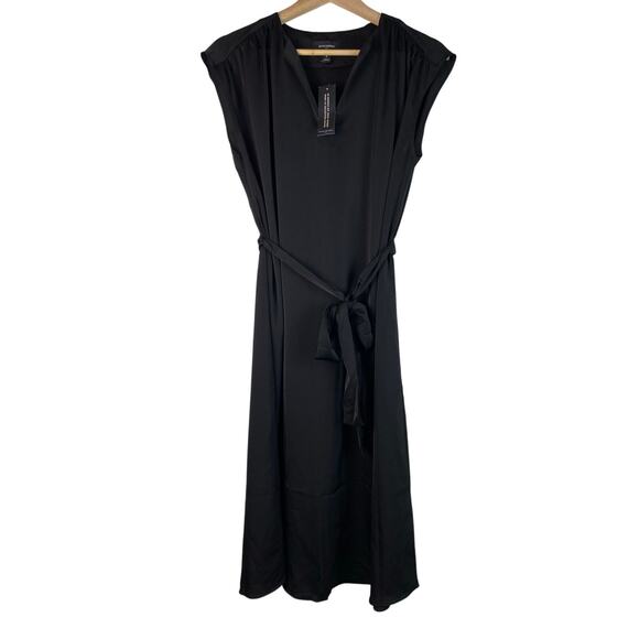 NWT Banana Republic Women's S Black Sleeveless Silky Crepe Dress - Picture 1 of 8